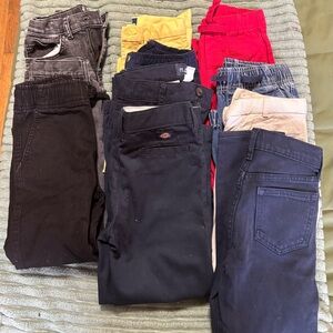 16 pair of brand named boys jeans/ slacks size 7. Great condition